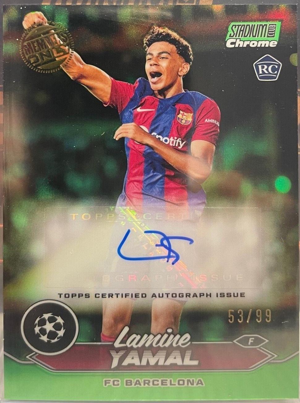 Lamine Yamal - Stadium Club Chrome UEFA Autograph #CA-LY