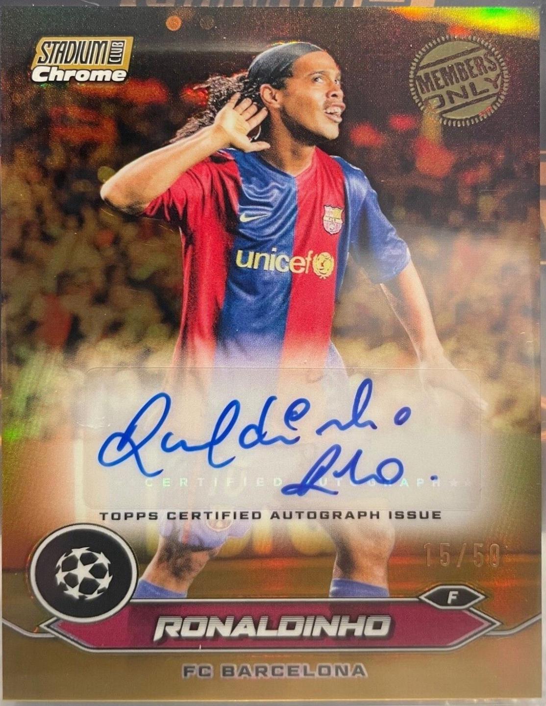 Ronaldinho - Stadium Club Chrome UEFA Autograph #CA-RO