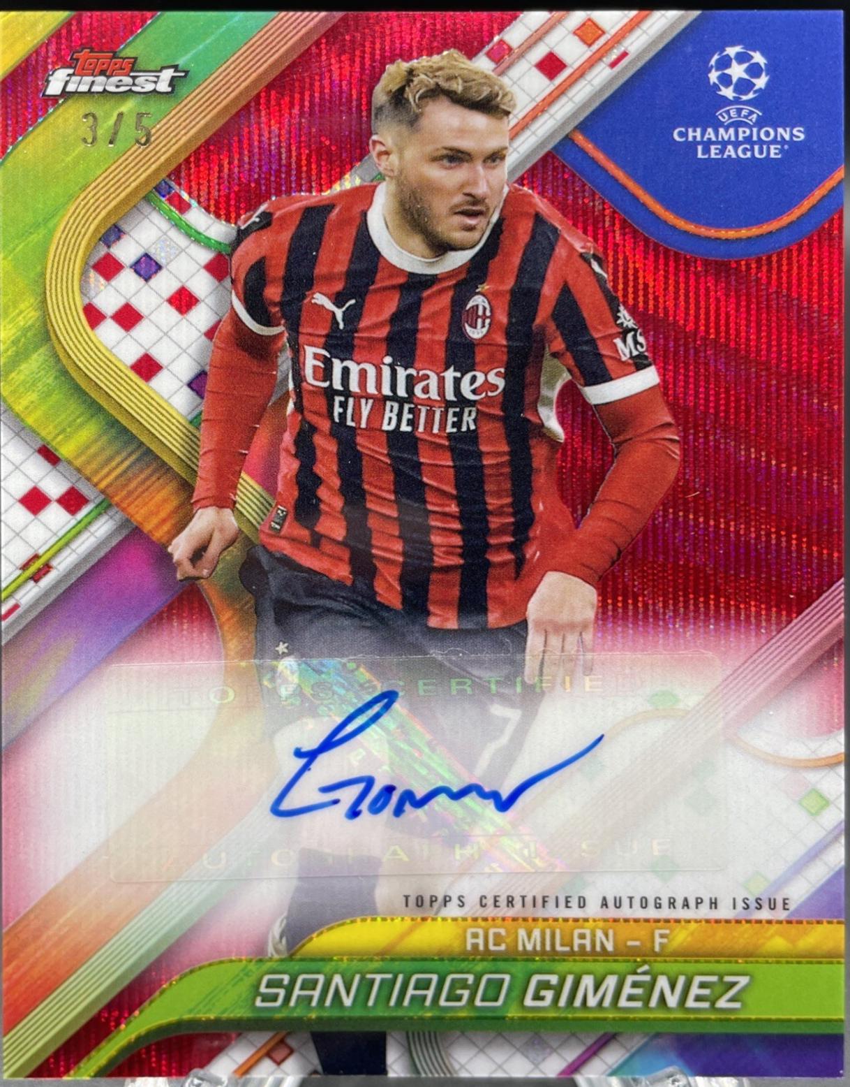 Santiago Gimenez - Finest UEFA Autograph #BA-SG
