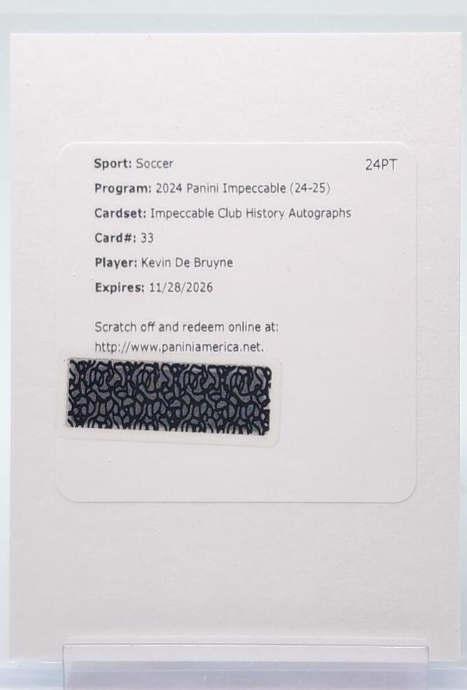 Kevin De Bruyne - Impeccable Premier League Club History Autograph #33