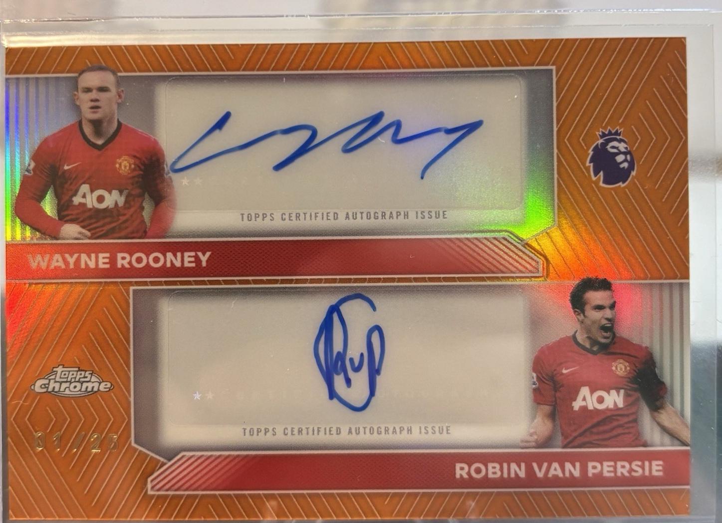 Wayne Rooney / Robin van Persie - Chrome Premier League Dual Autograph #CDA-RP