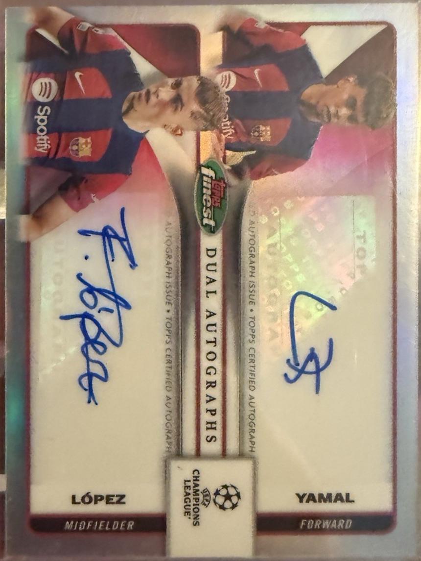 Lamine Yamal Fermin Lopez - Finest UEFA Club Dual Autograph #FDA-YL