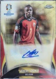 Jeremy Doku - Chrome UEFA Euro Autograph #CA-JD