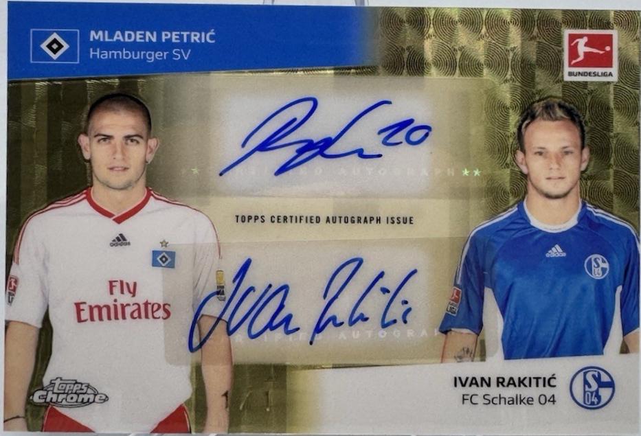 Mladen Petric / Ivan Rakitic - Chrome Bundesliga Dual Autograph #DA-PR