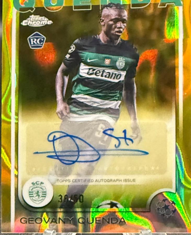 Geovany Quenda - Chrome UEFA Autograph #CA-GQ
