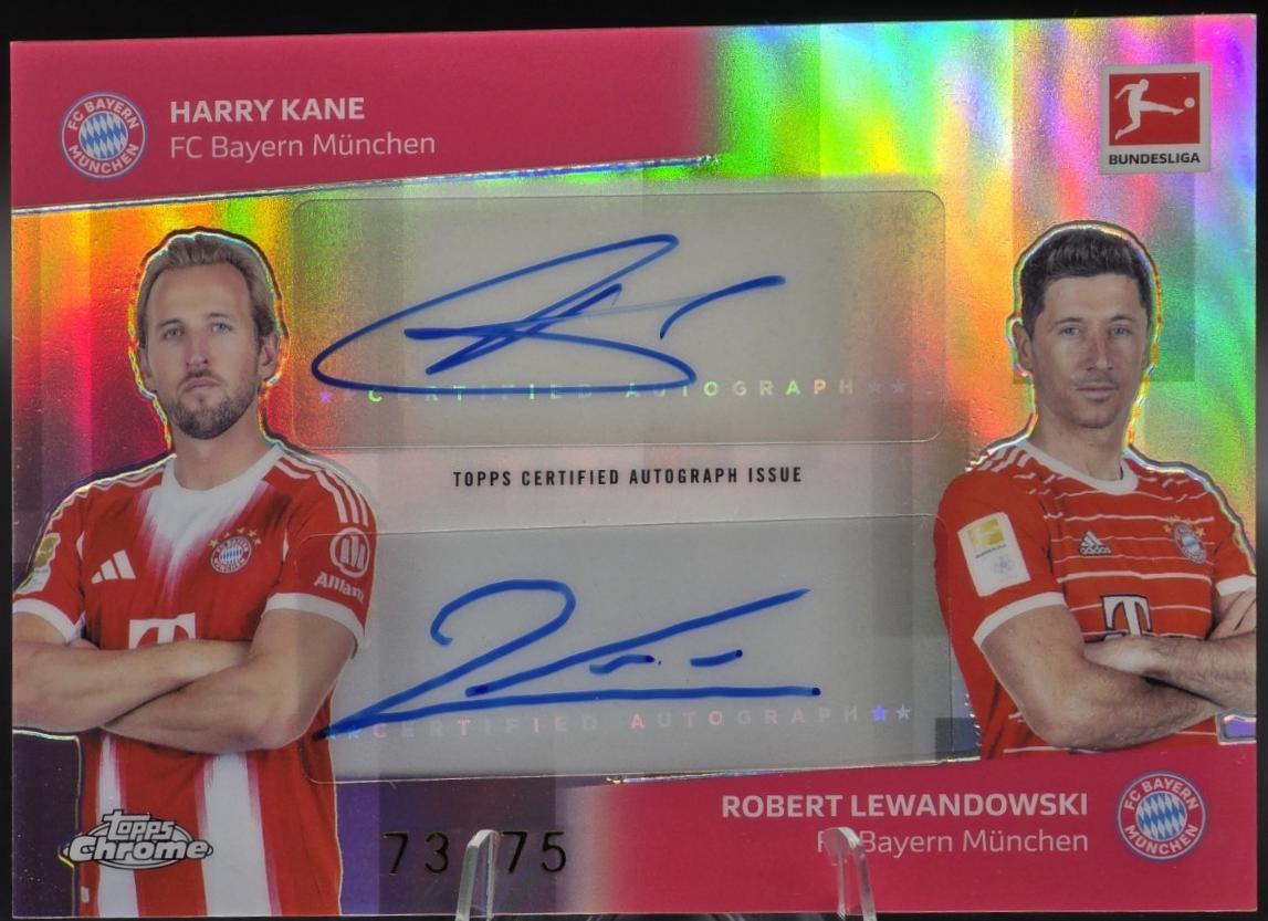 Harry Kane / Robert Lewandowski - Chrome Bundesliga Dual Autograph #DA-KL