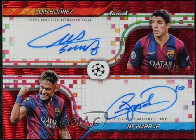 Luis Suarez / Neymar Jr - Finest UEFA Dual Autograph #FDA-SN