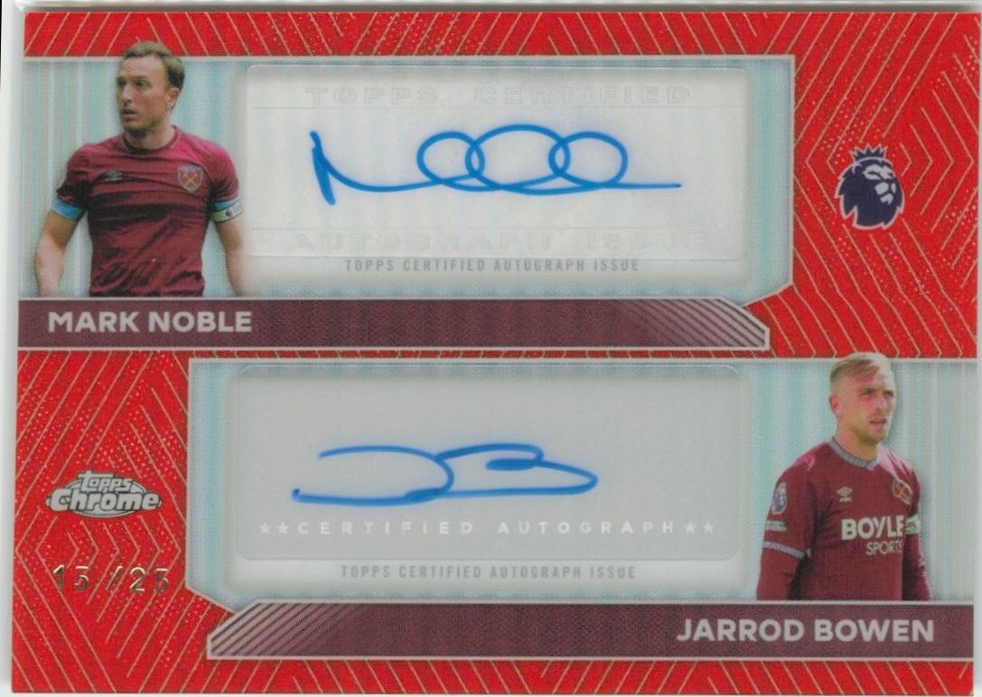 Mark Noble / Jarrod Bowen - Chrome Premier League Dual Autograph #CDA-NB