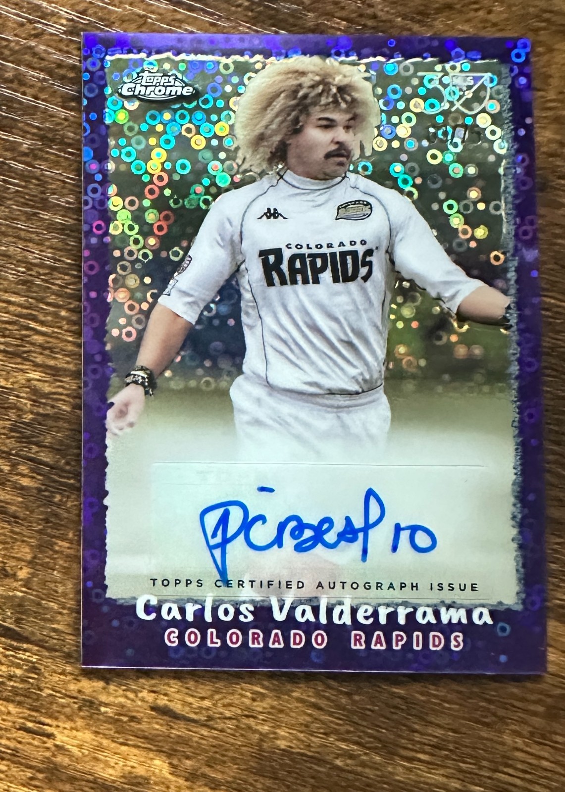 Carlos Valderrama - Chrome MLS 1995 Autograph #NFA-CV
