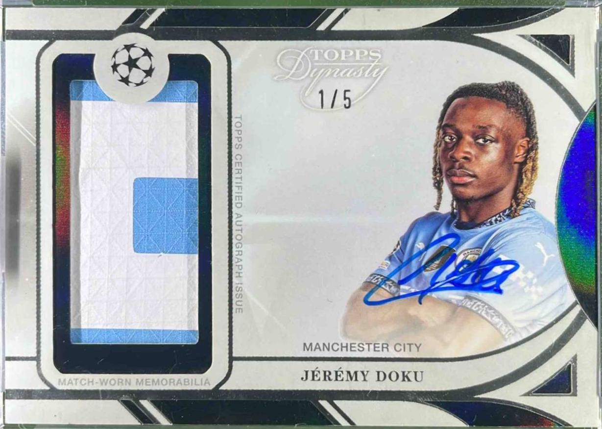 Jeremy Doku - Dynasty UEFA Autograph Patch #APV-JD2