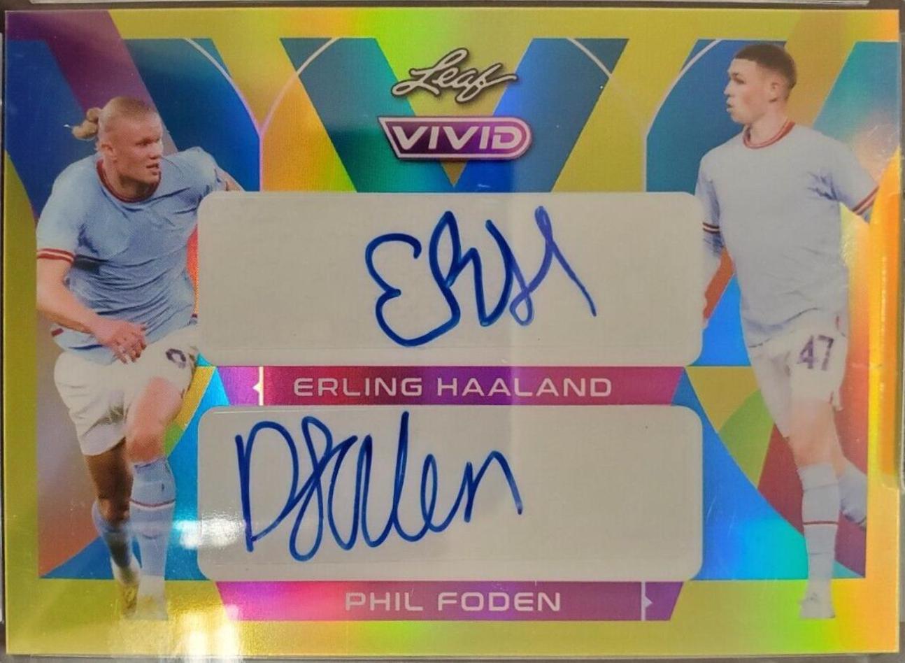 Erling Haaland , Phil Foden - Vivid Dual Autographs #DA-30