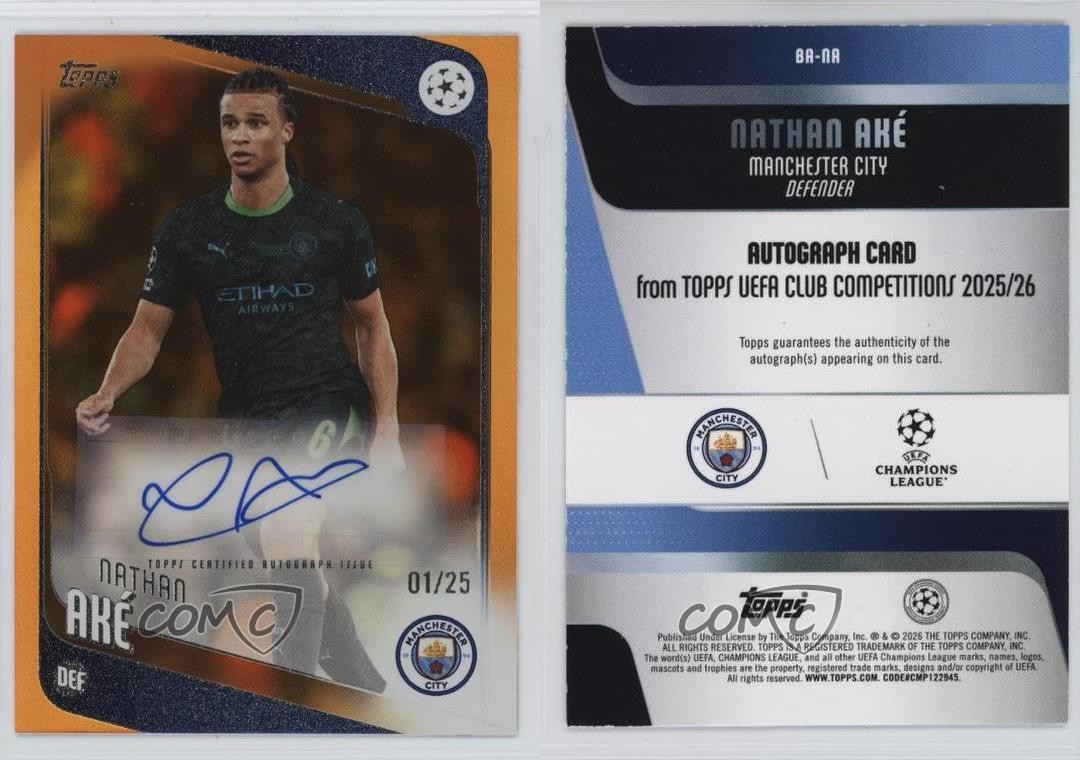Nathan Ake - UEFA Autograph #BA-NA