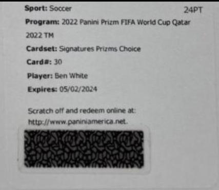 Ben White - Prizm World Cup Signatures #S-BWH