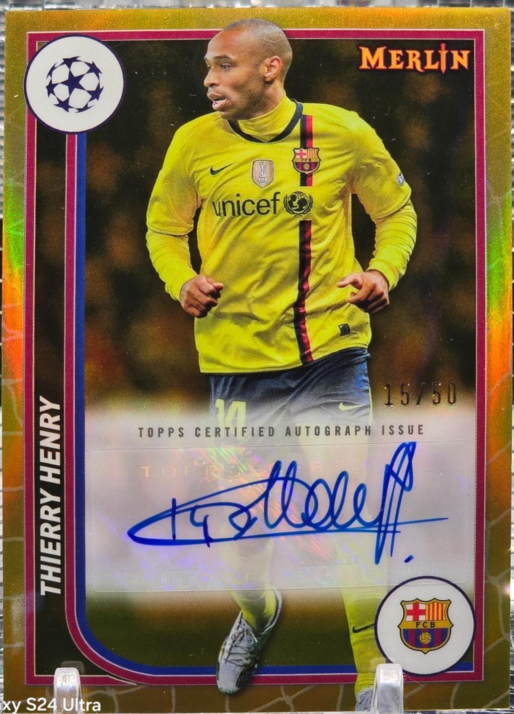 Thierry Henry - Merlin UEFA Autograph #AU-TH