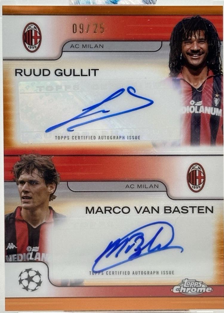 Marco van Basten / Ruud Gullit - Chrome UEFA Dual Autograph #DA-GV