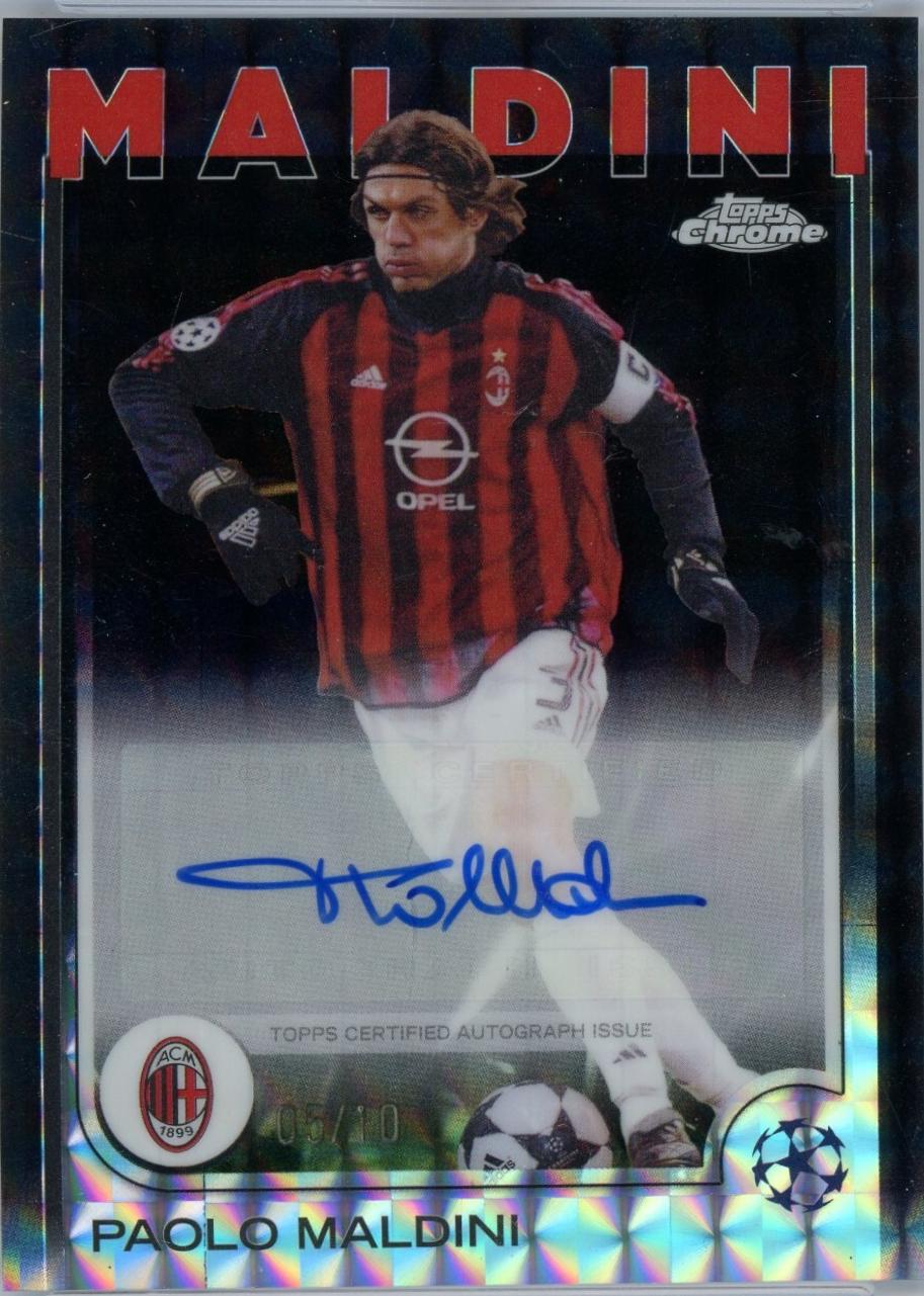 Paolo Maldini - Chrome UEFA Autograph #CA-PM