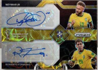 Neymar Jr, Roberto Firmino - Prizm World Cup Dual Signatures #