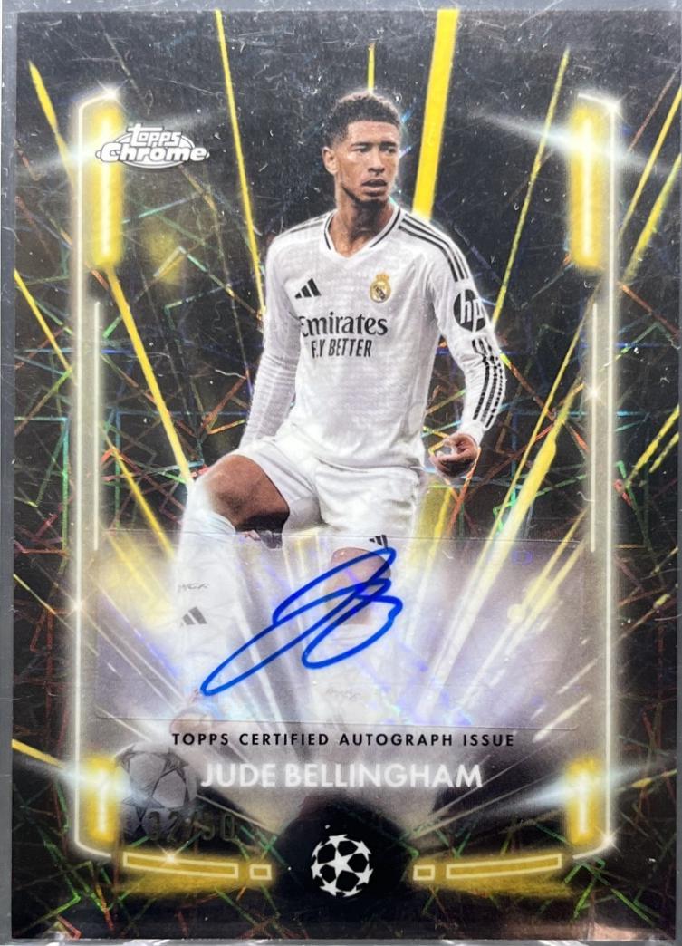 Jude Bellingham - Chrome UEFA Black Lazer Autograph #BLA-JB