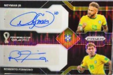 Neymar Jr, Roberto Firmino - Prizm World Cup Dual Signatures #