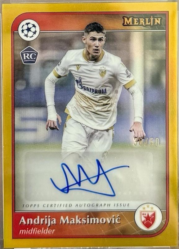 Andrija Maksimovic - Merlin UEFA Autograph #AU-AM