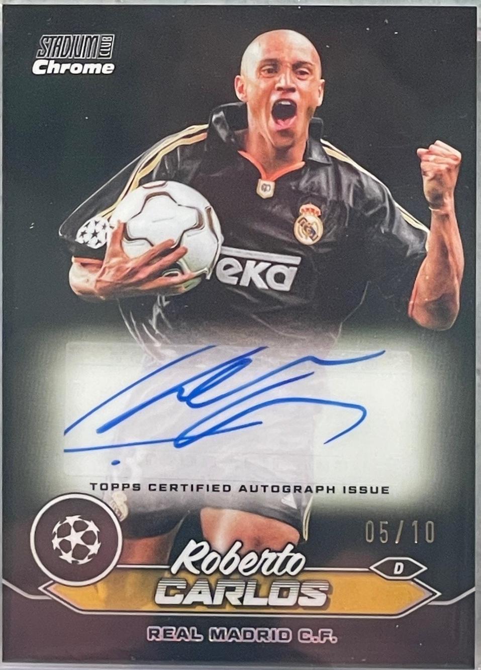 Roberto Carlos - Stadium Club Chrome UEFA Autograph #CA-RC