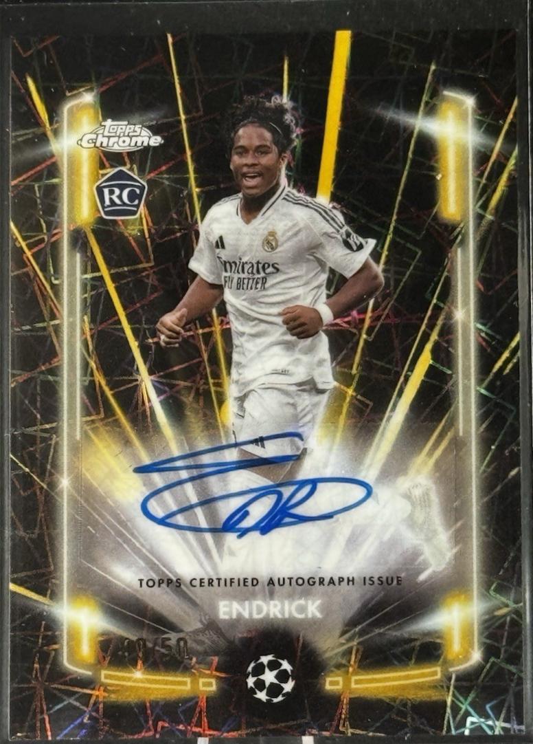 Endrick - Chrome UEFA Black Lazer Autograph #BLA-E