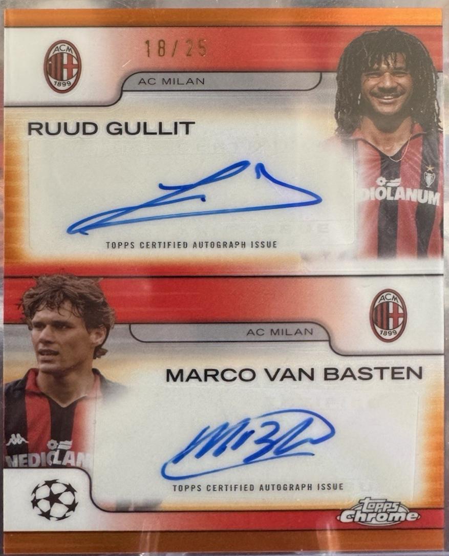 Marco van Basten / Ruud Gullit - Chrome UEFA Dual Autograph #DA-GV