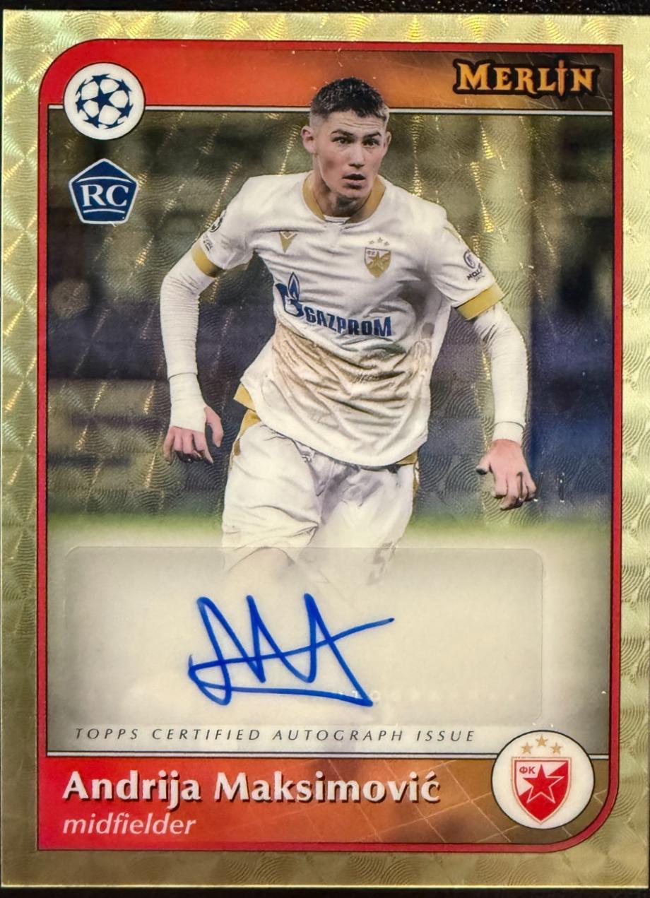 Andrija Maksimovic - Merlin UEFA Autograph #AU-AM