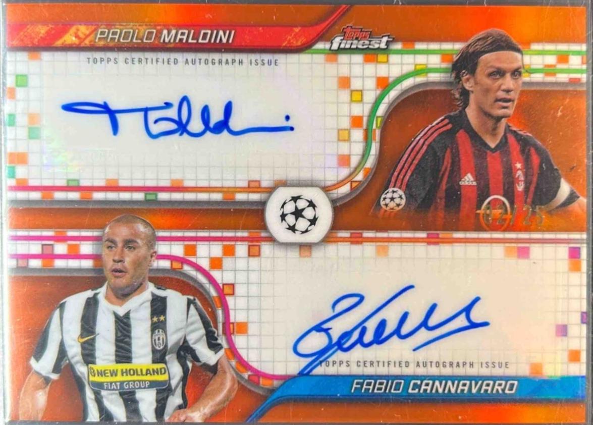 Paolo Maldini / Fabio Cannavaro - Finest UEFA Dual Autograph #FDA-MC
