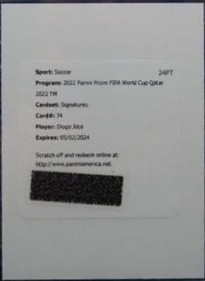 Diogo Jota - Prizm World Cup Signatures #S-DJO