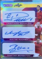 Cristiano Ronaldo , Wayne Rooney , Dimitar Berbatov - Vivid Triple Autographs #TA-21