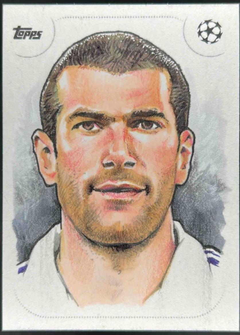 Zinedine Zidane - UEFA UCL Sketch Card #