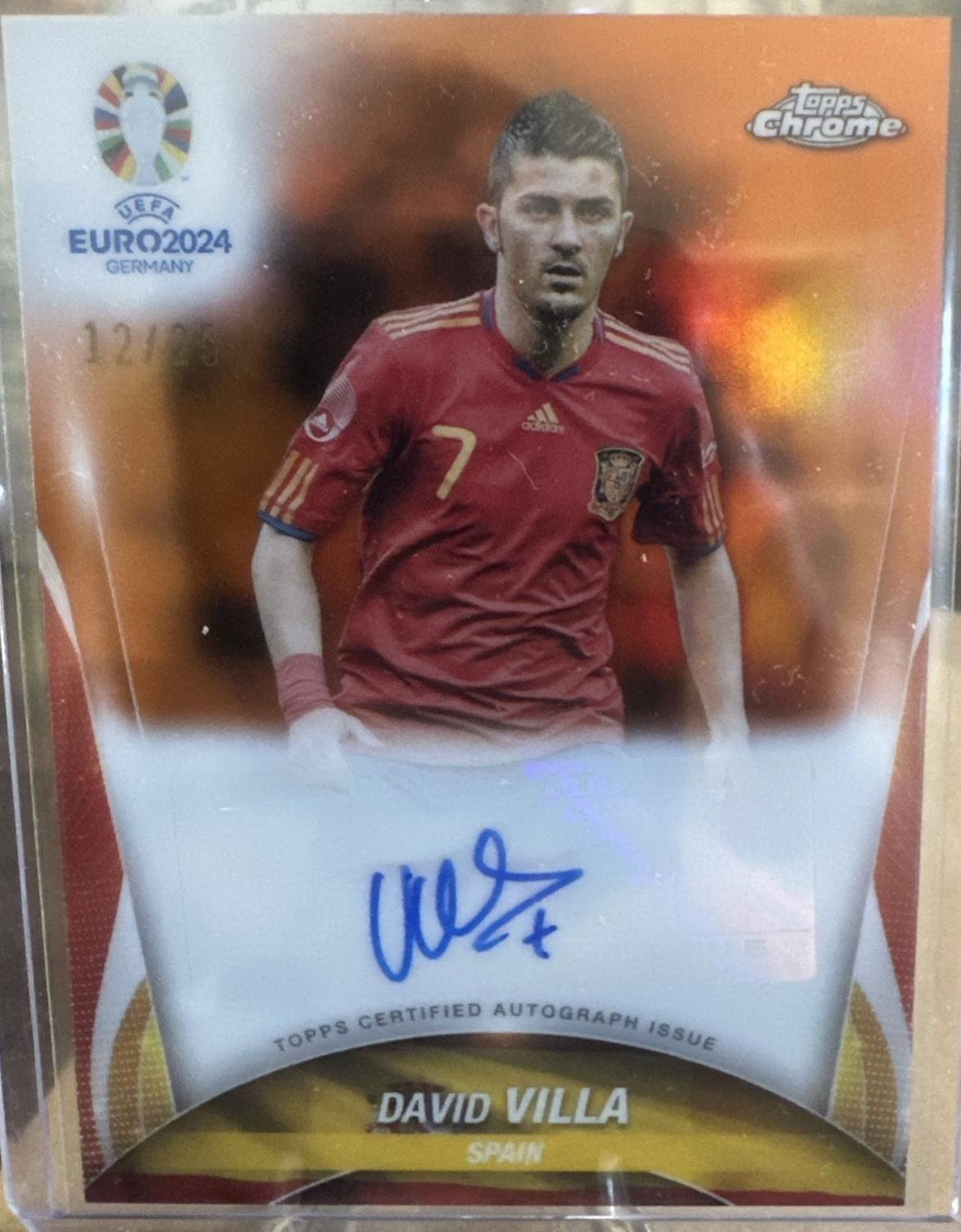 David Villa - Chrome UEFA Euro Autograph #CA-DV