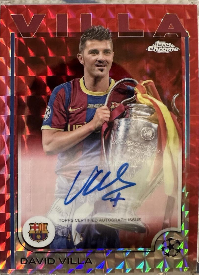 David Villa - Chrome UEFA Autograph #CA-DV
