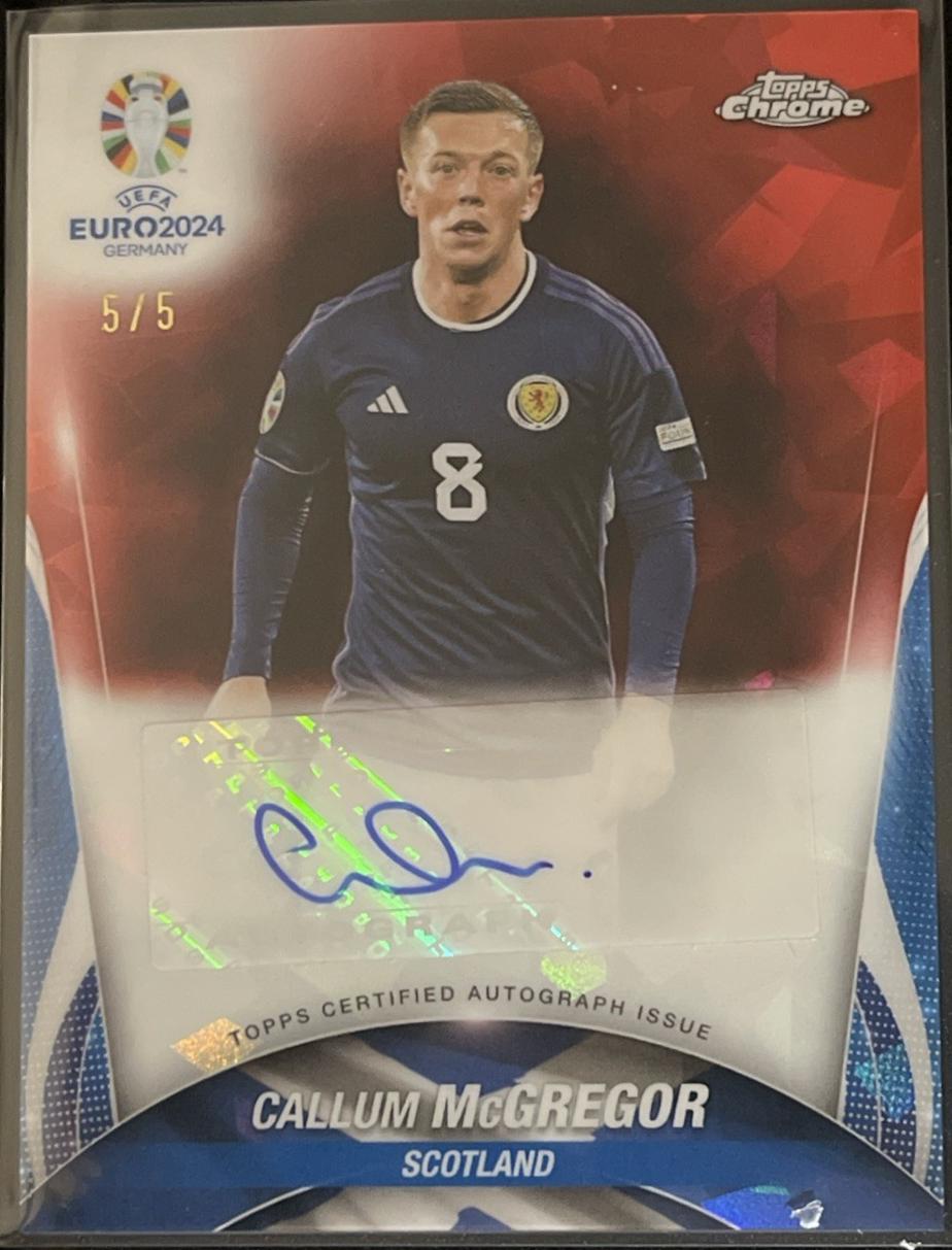 Callum McGregor - Chrome Sapphire UEFA Euro Autograph #CA-CM