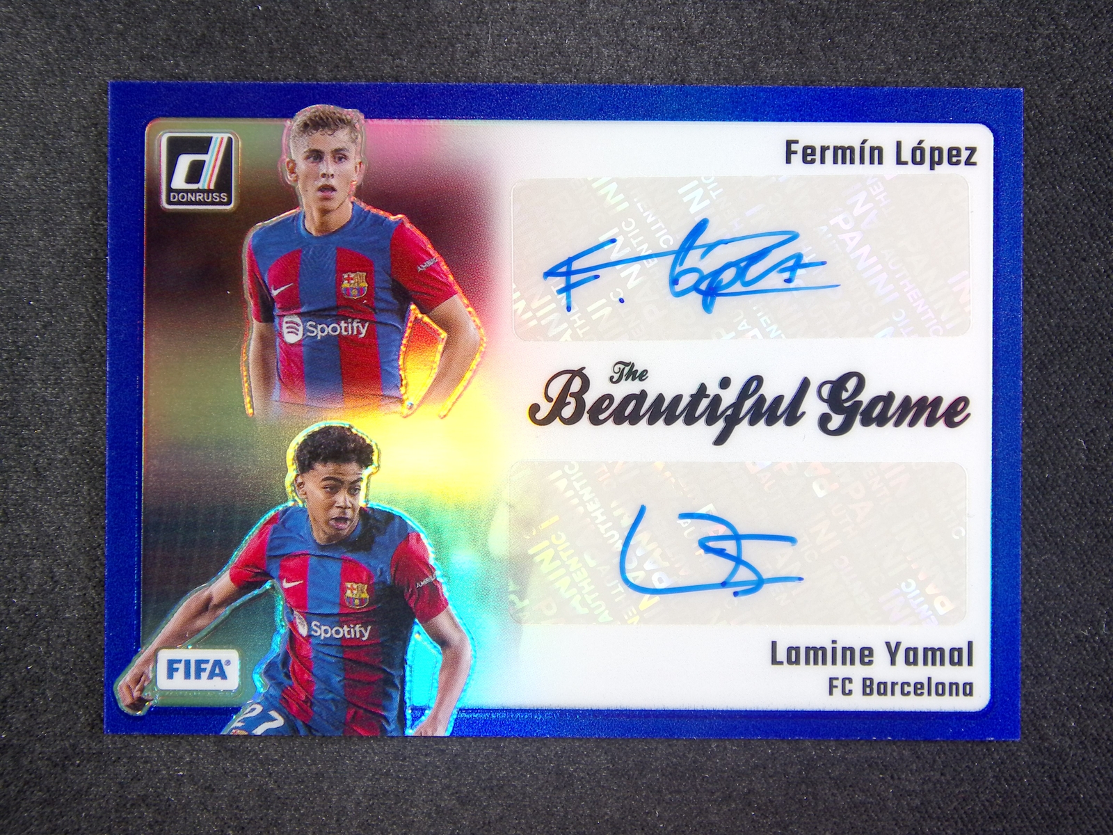 Fermin Lopez / Lamine Yamal - Donruss Beautiful Game Dual Autograph #DU-FCB