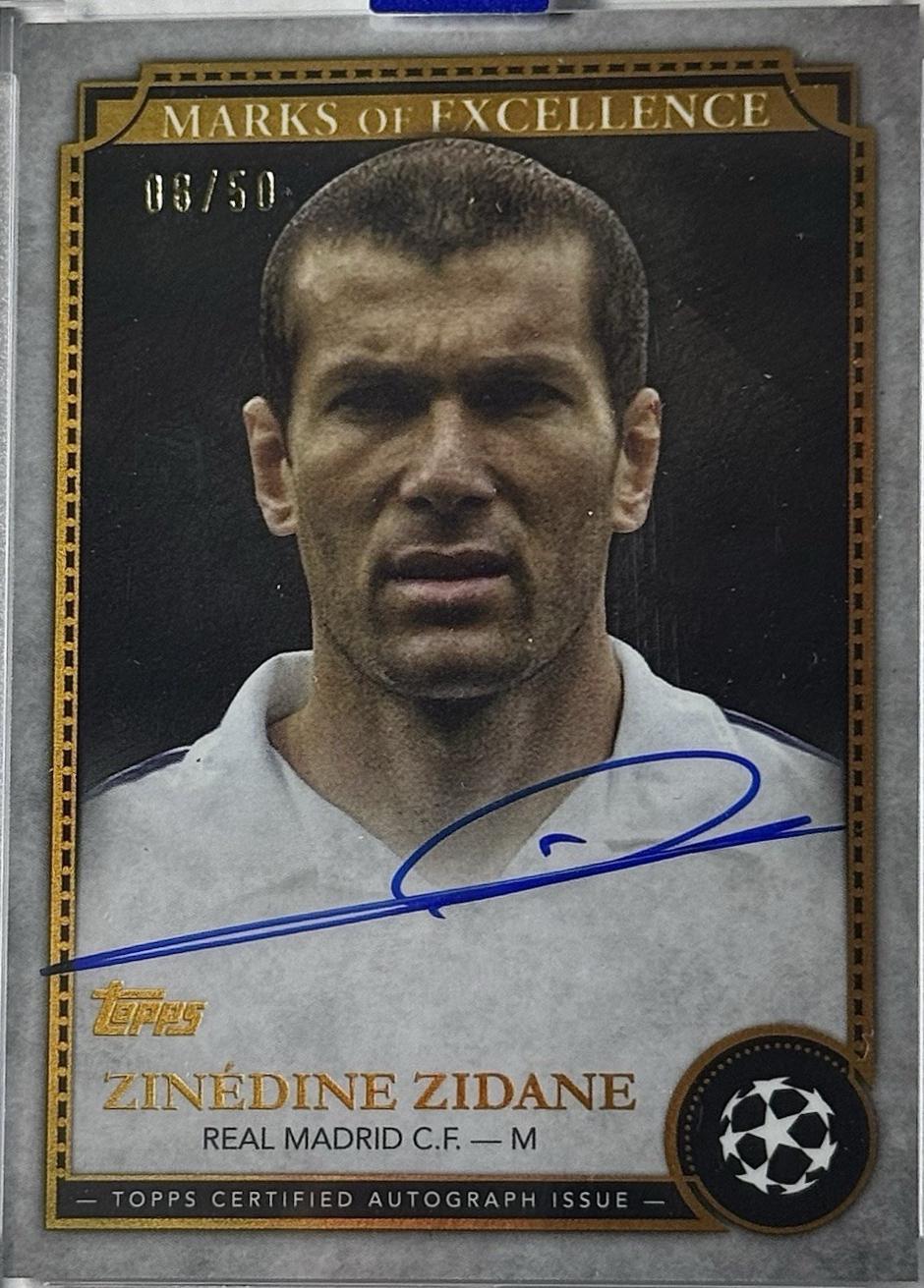 Zinedine Zidane - Chrome UEFA Marks of Excellence Autograph #EX-ZZ7