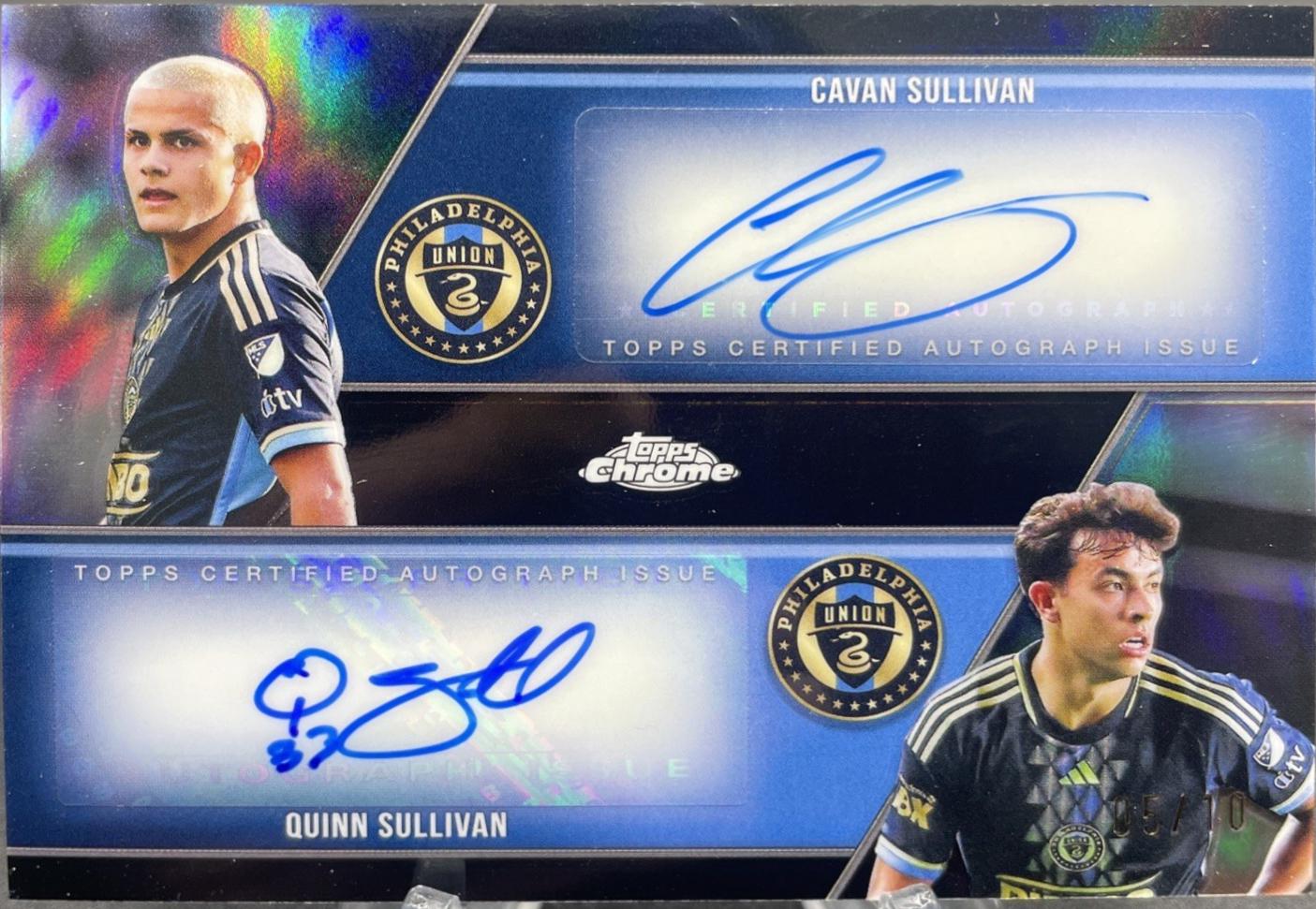 Quinn Sullivan / Cavan Sullivan - Chrome MLS Dual Autograph #DA-SS