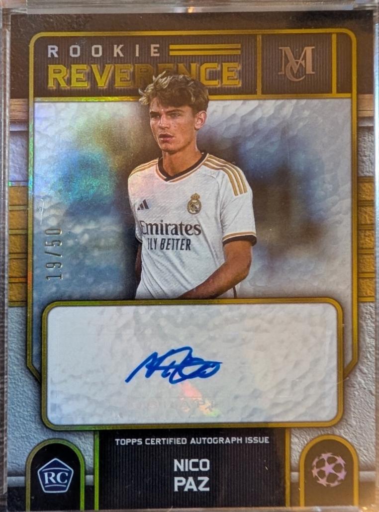 Nico Paz - Museum UCL Rookie Reverence Autograph #RRA-NP
