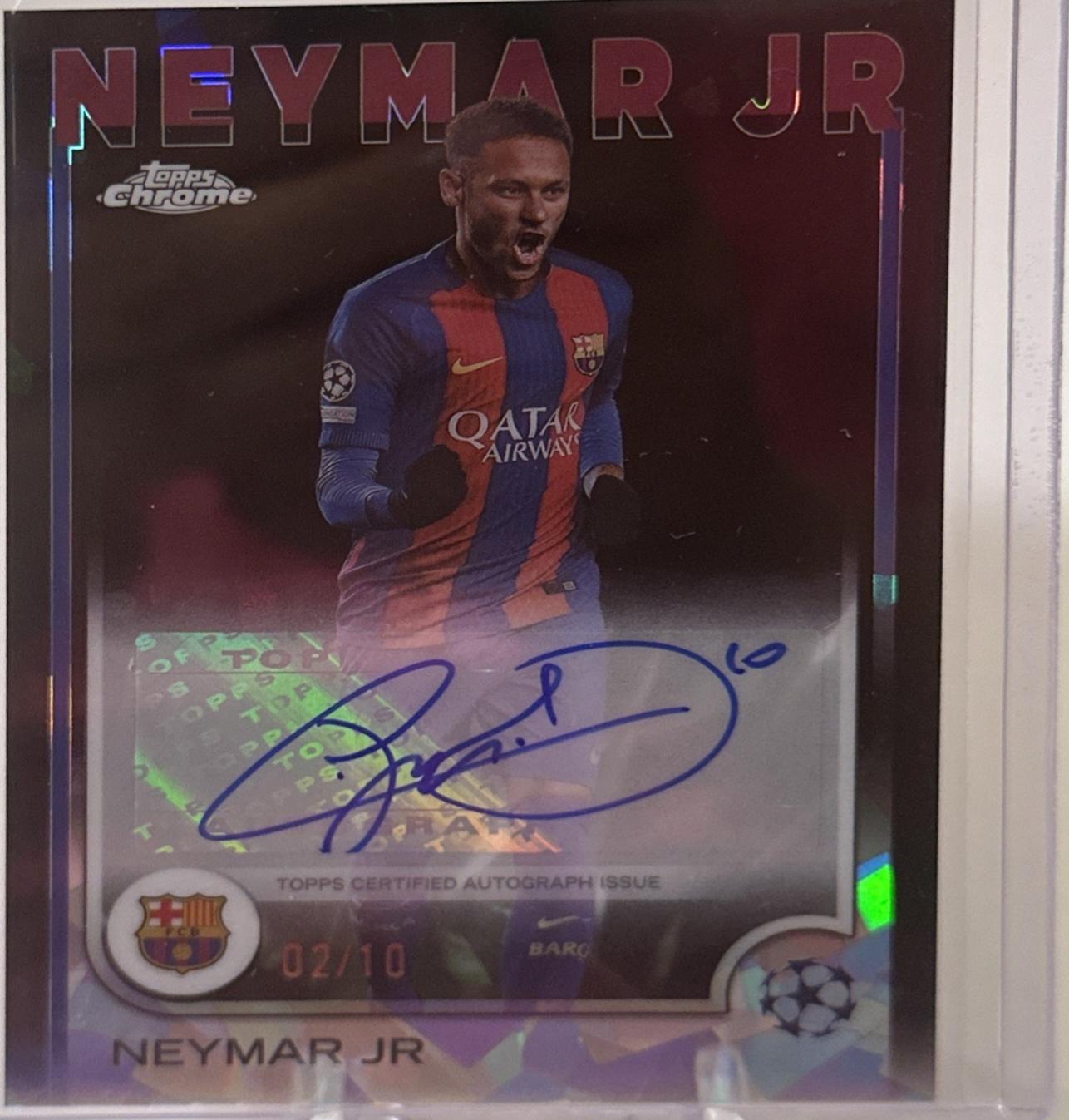 Neymar Jr - Chrome UEFA Autograph #CA-NE