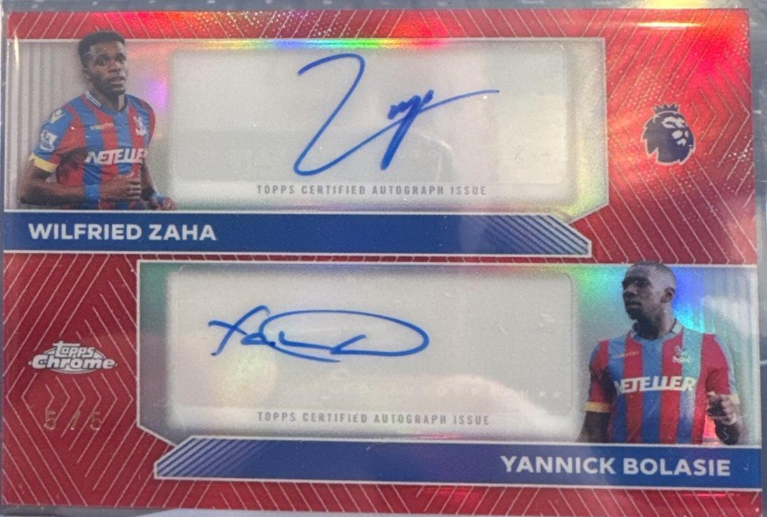 Yannick Bolasie / Wilfried Zaha - Chrome Premier League Dual Autograph #CDA-ZB