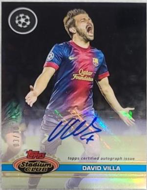 David Villa - Stadium Club Chrome UEFA Classic Kits Autograph #CKA-DV