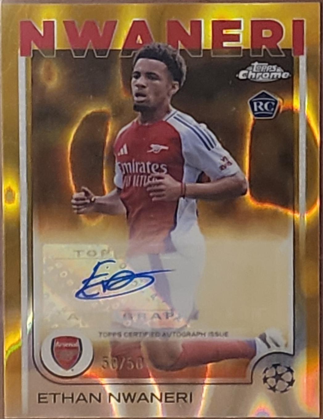 Ethan Nwaneri - Chrome UEFA Autograph #CA-EN