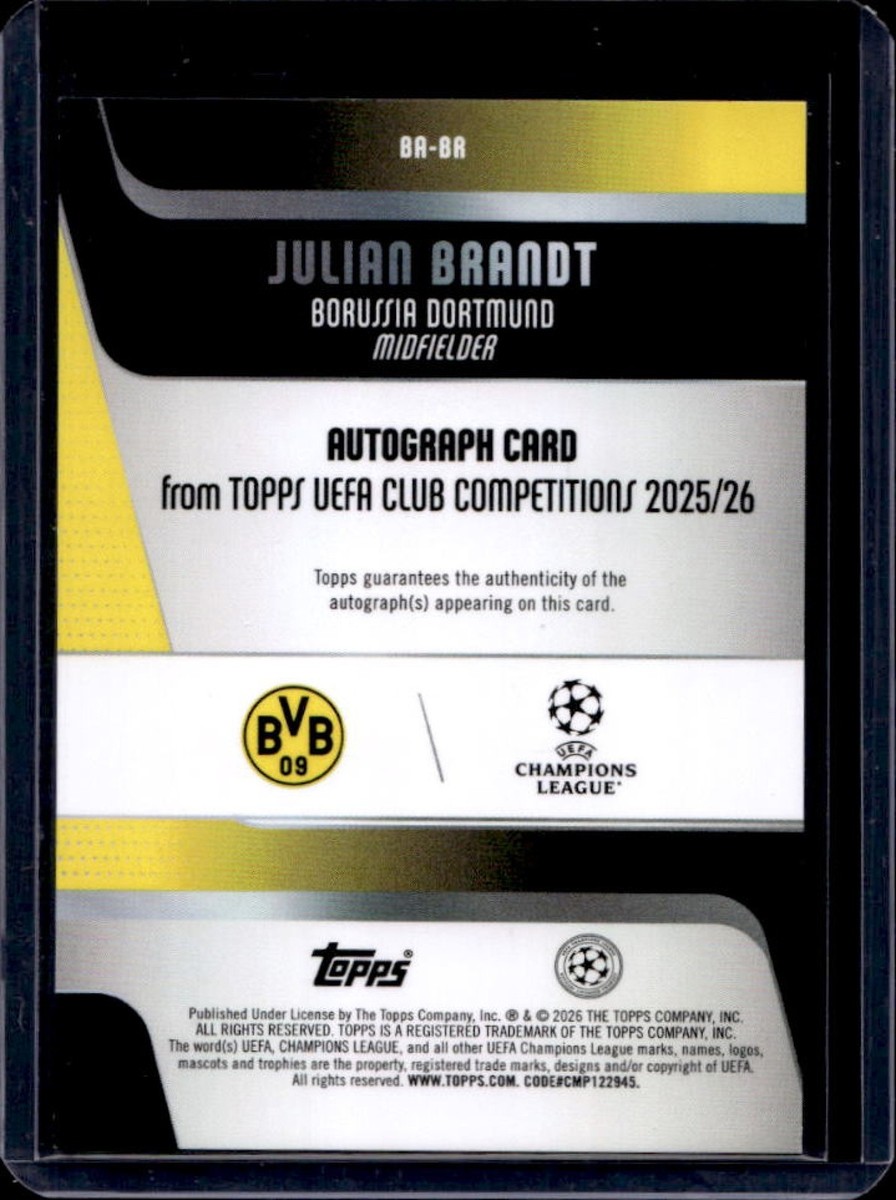 Julian Brandt - UEFA Autograph #BA-BR