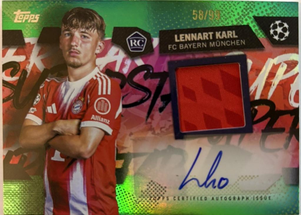 Lennart Karl - UEFA Superstar Autographed Relic #TSAR-LK