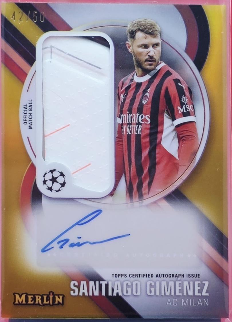 Santiago Gimenez - Merlin UEFA Match Ball Signature #MBS-SG