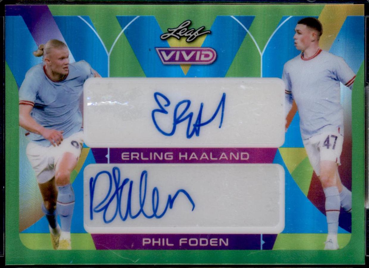 Erling Haaland , Phil Foden - Vivid Dual Autographs #DA-30