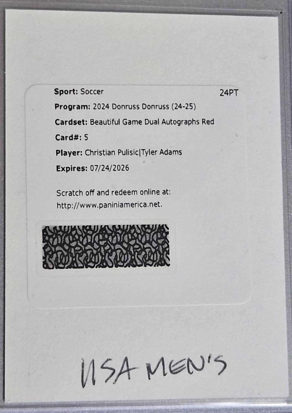 Tyler Adams best card
