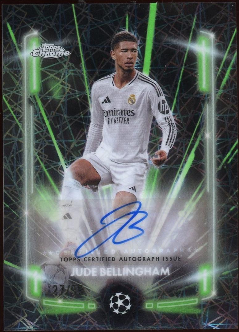 Jude Bellingham - Chrome UEFA Black Lazer Autograph #BLA-JB