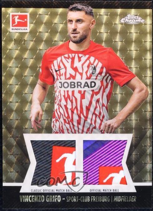 Vincenzo Grifo - Chrome Bundesliga Derbystar Double Ball Relic #DCBR-VG
